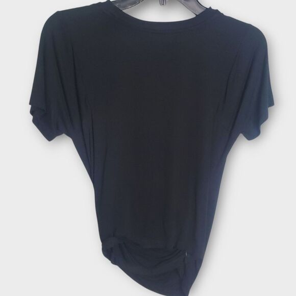 Joe's Drape Front Asymmetrical Tee Black XS - Picture 3 of 7